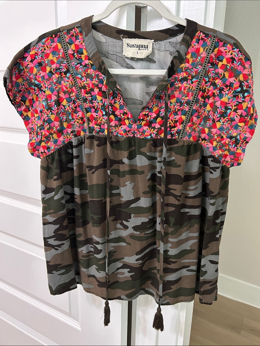 Savanna Jane SML Camo Embroidered Tunic